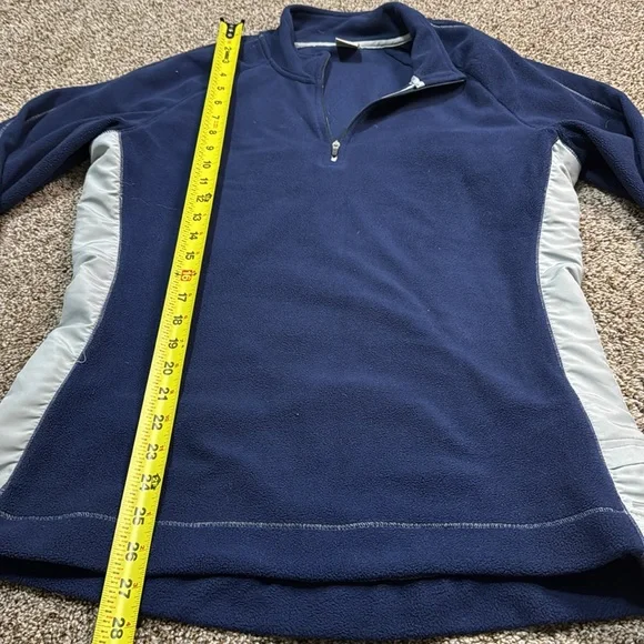 ALO YOGA Women's 1/4 Zip Fleece Pullover Sweater Size XXL In Blue - Picture 6 of 8